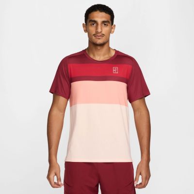 M NKCT DF ADVTG TOP PRINT in 677 team red/washed coral/whit