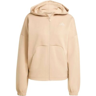 Damen Kapuzensweat Future Icons Small Logo Full-Zip in braun