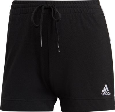 adidas Damen Essentials Slim 3-Streifen Shorts in schwarz