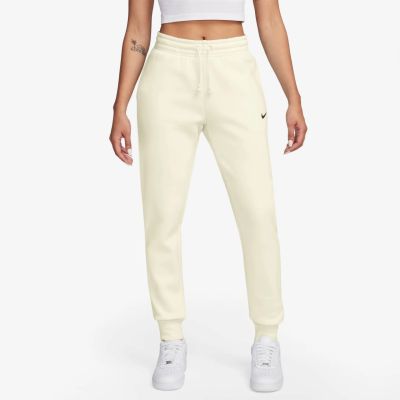 Nike W NSW PHNX FLC MR PANT STD in 133 sail/black