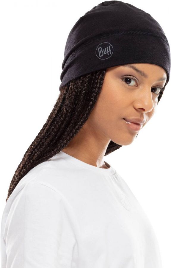 Buff Unisex Schwarz Lightweight Merino Wool One-Layer Beanie By - Bild 6