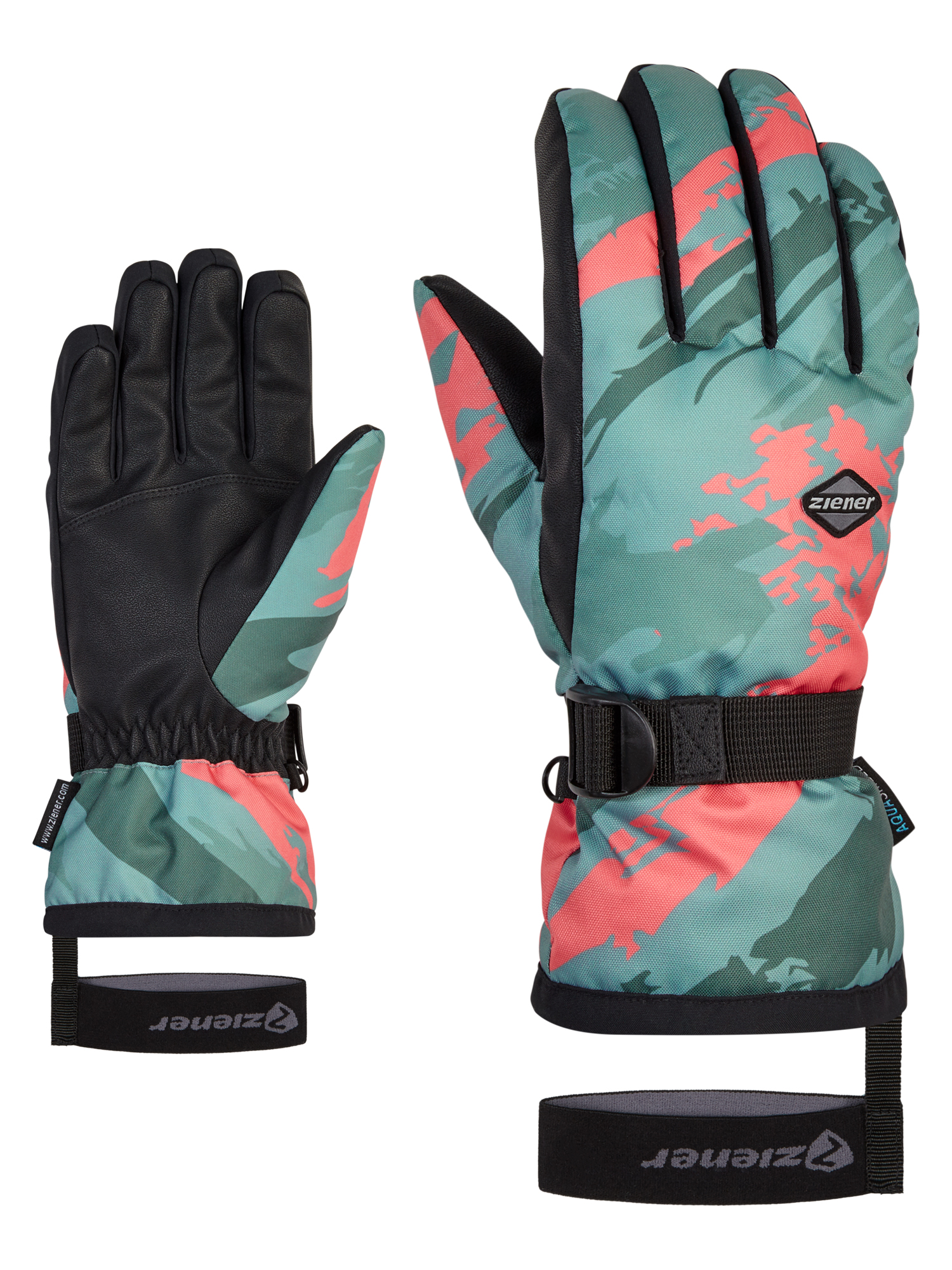 GASSIM AS glove ski alpine - Handschuhe - Artikelnummer: 231000 - 286464  gray seal.vibrant peach