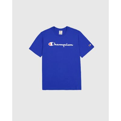 Crewneck T-Shirt in blau