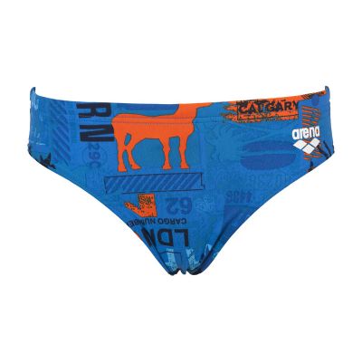 ARENA Kinder Badehose B PASSPORT JR BRIEF in 78 deep_sea,multi