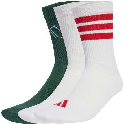 Herren Socken Logo, 3 Paar in weiß