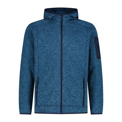 MAN JACKET FIX HOOD in 7lt ocean-b. blue