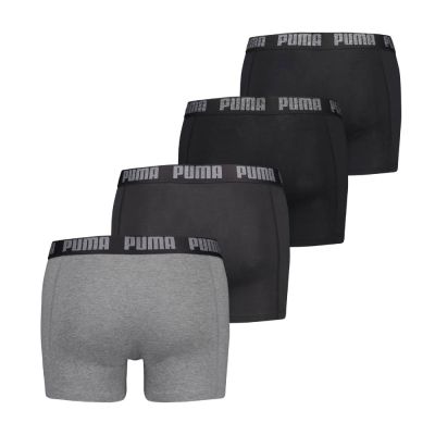 PUMA Puma Basic Boxer 4P Ecom in black/grey melange
