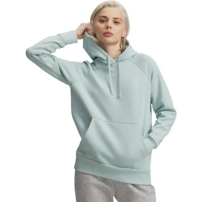 Damen Kapuzensweat UA RIVAL FLEECE HOODIE in silber