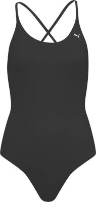 PUMA Damen Badeanzug SWIM WOMEN V-NECK CROSSBACK SW in schwarz