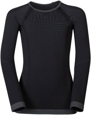 ODLO Kinder Unterhemd Shirt l/s crew neck EVOLUTION in schwarz