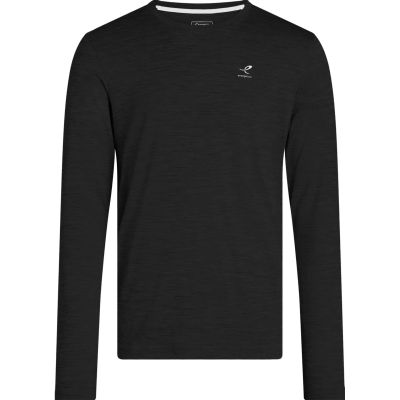 Herren Shirt He.-Langarmshirt Telly II LS M in 900 melange/black