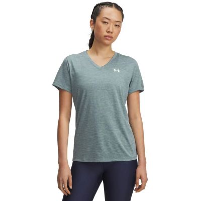 Damen Shirt TECH SSV- TWIST in grau