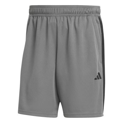 adidas TRAIN ESSENTIALS PIQUE 3-STRIPES TRAINING SHORTS in grau