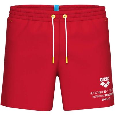 Herren Badeshorts M GRAPHIC BEACH SHORT in rot