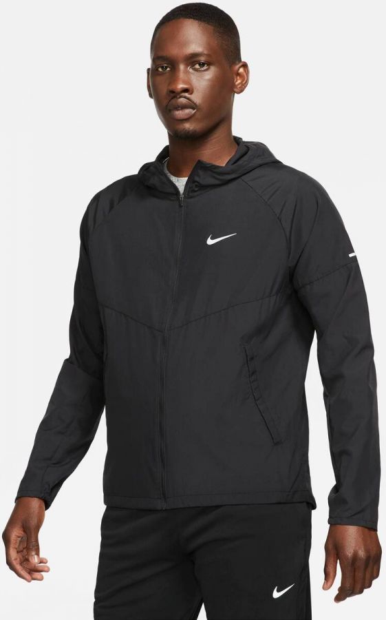 Nike Herren Miler Jacke, Black/Reflective Silv, S EU - Image 2