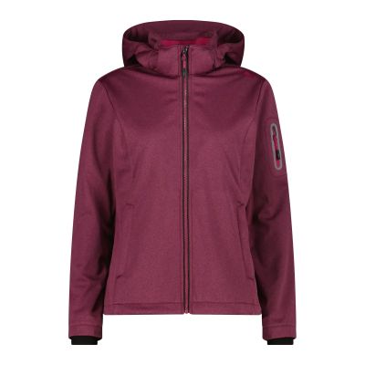 WOMAN JACKET ZIP HOOD in c496 amaranto mel.