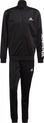 adidas Herren Primegreen Essentials Linear Logo Trainingsanzug in schwarz