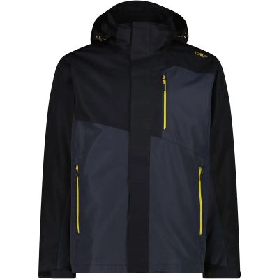 Herren Doppeljacke MAN JACKET ZIP HOOD DETACHABLE INN.JACKET in schwarz