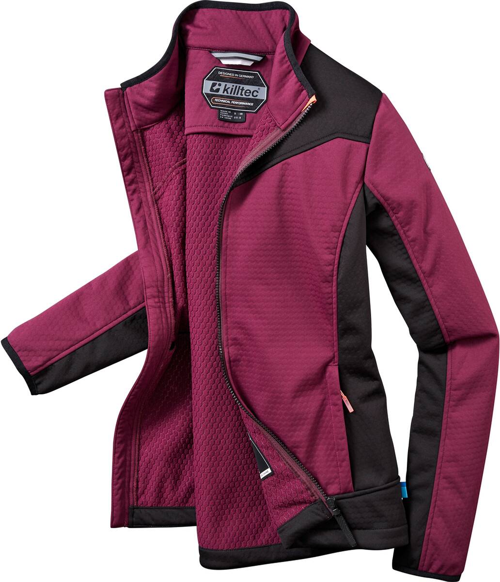 KILLTEC Damen Funktionsjacke KOW 29 WMN SFTSHLL JCKT - Funktionsjacken -  Artikelnummer: 3977000 - 00481 dunkelpflaume