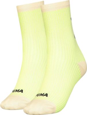 PUMA Damen Socken WOMEN CAT LOGO RIB SOCK 2P in braun