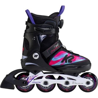 K2 Kinder Inlineskates CHARM BOA ALU in schwarz