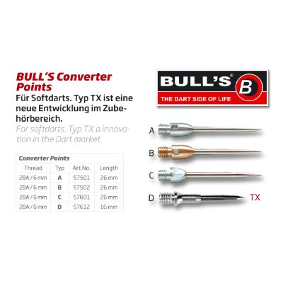 BULL´S Stahlspitzen in grau