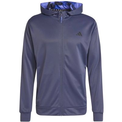Herren Kapuzensweat Train Essentials Camo in grau
