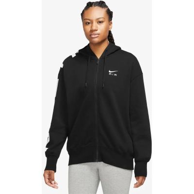 NIKE Damen Unterjacke W NSW AIR FLC OS FZ HD in schwarz