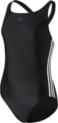 ADIDAS Mädchen Badeanzug "Athly V 3-Streifen" in schwarz