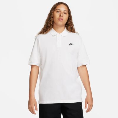 Nike M Nk Club Ss Polo Pique in 100 white/black