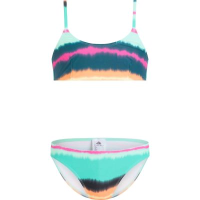 Kinder Bikini Mä.-Bikini Malia G Batik Stripes in 900 aop/green dark