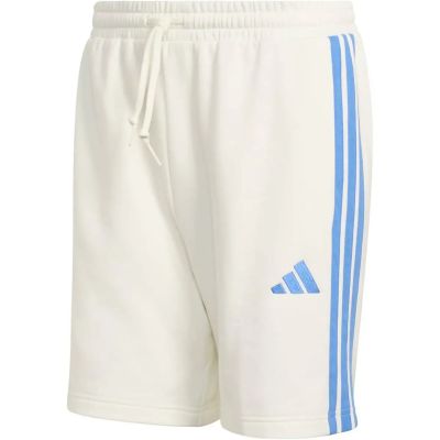 Herren Shorts Essentials 3-Streifen French Terry in weiß