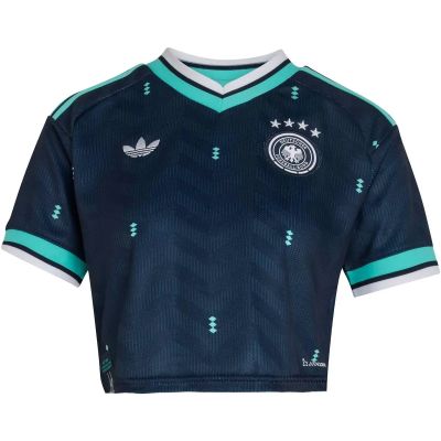 Damen Trikot Deutschland 26 Cropped Auswärts in blau