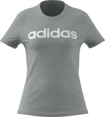 LOUNGEWEAR Essentials Slim Logo T-Shirt in medium grey heather/