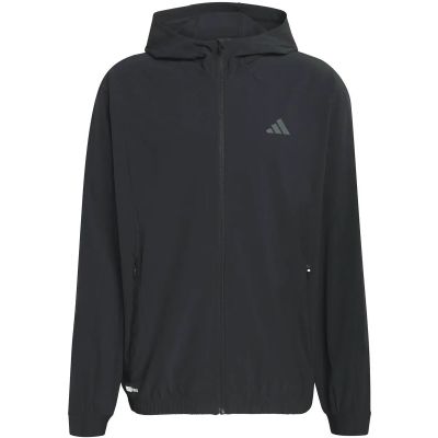 Herren Kapuzensweat TECH ESSENTIALS WORKOUT TRACK TOP in schwarz