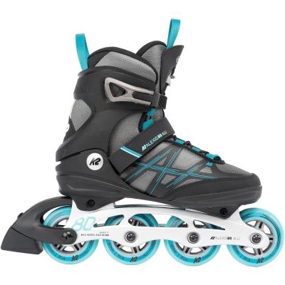 Damen Inlineskates ALEXIS 80 ALU gray_cyan in grau