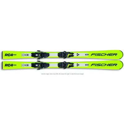 Kinder Racing Ski RC4 PRO JRS + FS 7 CA JRS in schwarz