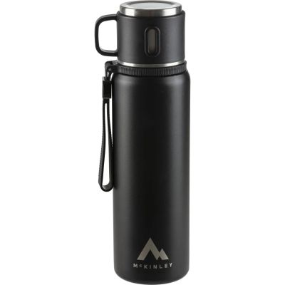 Trinkbehälter Isolierflasche 0,8L + Becher in schwarz