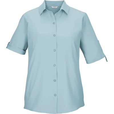 Damen Bluse KOS 85 WMN WVN SHRT in blau