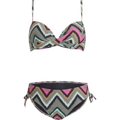 Damen Bikini Da.-Bikini Marina W Retro Batik in 903 aop/olive dark