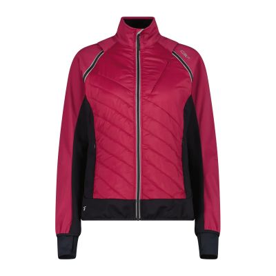 WOMAN JACKET WITH DETACHABLE SLEEVES in c489 amaranto