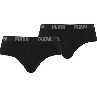 PUMA Herren Unterhose BASIC BRIEF 2P in schwarz