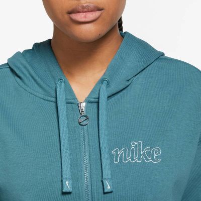 NIKE Damen Unterjacke W NK DF GT FT GX HD FZ HOODIE in blau