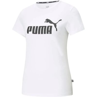 PUMA Damen Shirt ESS Logo Tee in weiß