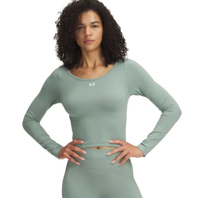 UA VANISH SEAMLESS LS in 348 silica green