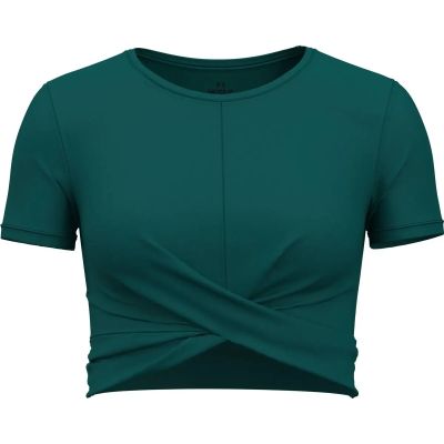 UNDER ARMOUR Damen Shirt MOTION CROSSOVER CROP SS in grün