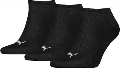 PUMA Plain Sneaker - Trainer Socken 3er-Pack in schwarz