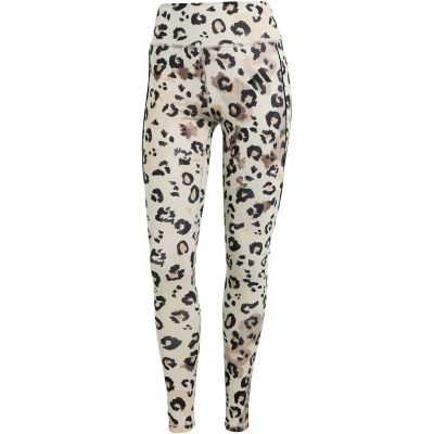 Damen Tight Optime Essentials Full Length Print in silber