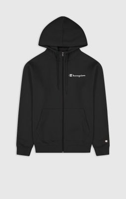 Hooded Full Zip Sweatshirt in schwarz