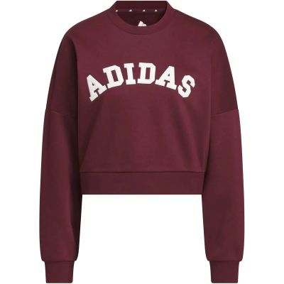 Damen Sweatshirt Chenille Logo Grafik in rot